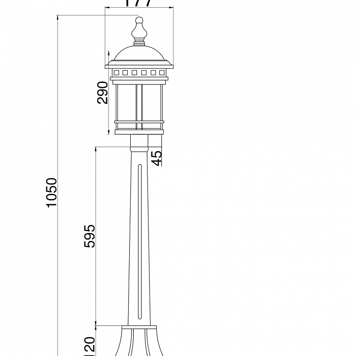 Уличный светильник Outdoor O031FL-01BR