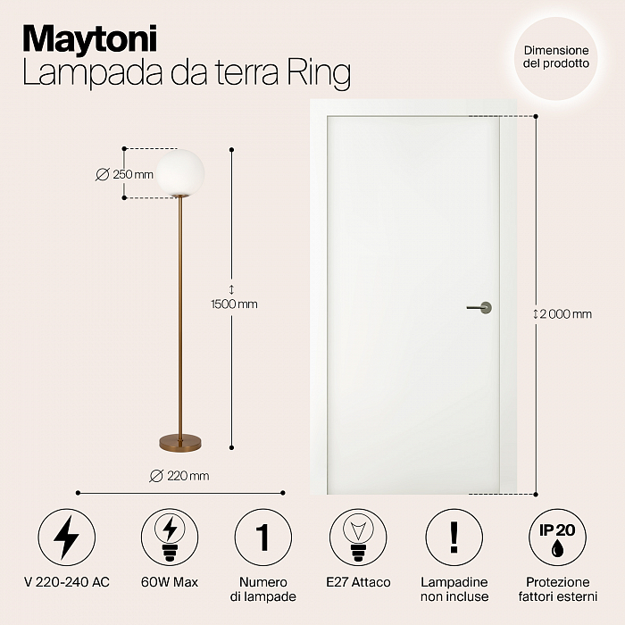 Торшер Maytoni MOD013FL-01BS