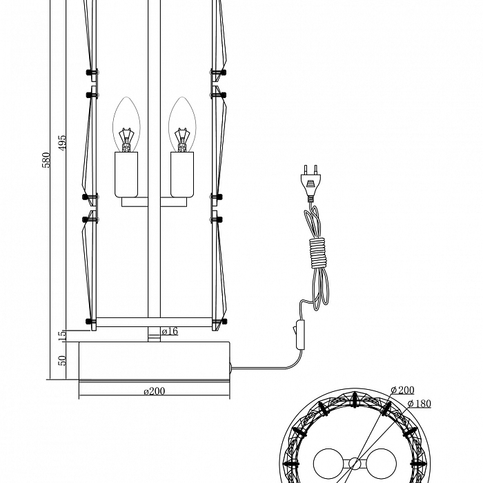Настольная лампа Maytoni MOD043TL-02G