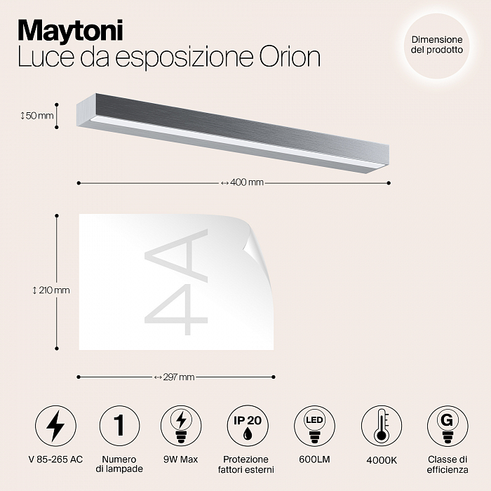 Интерьерная подсветка Maytoni MIR011WL-L9S4K