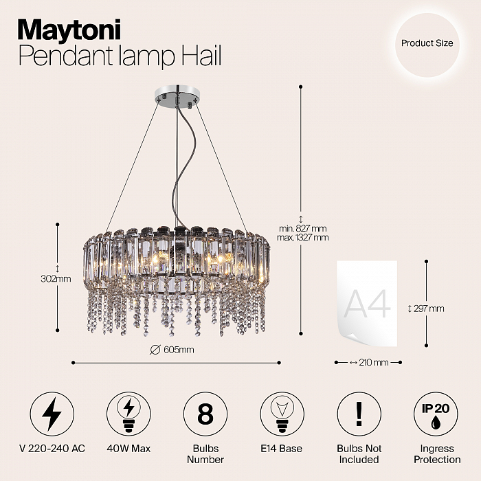 Светильник Maytoni MOD097PL-08CH